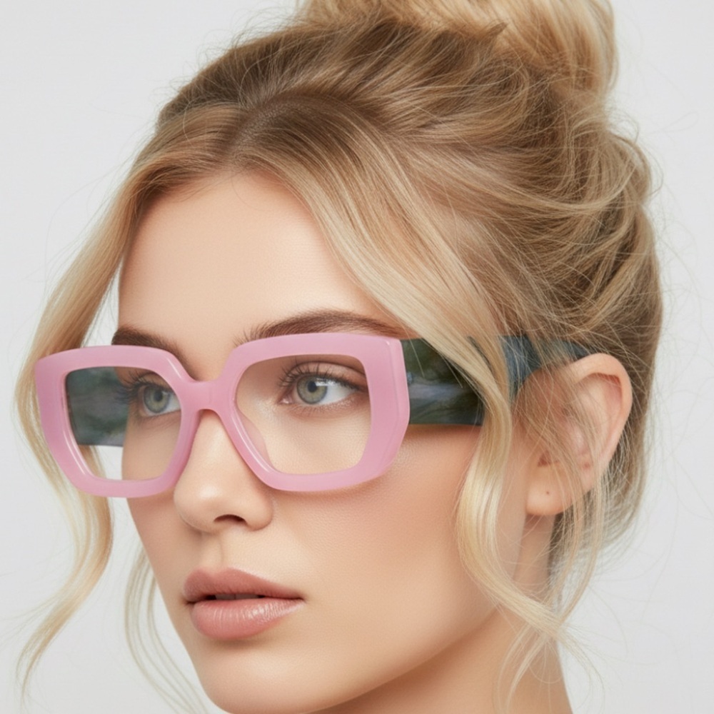 ✨Stylish Pink Women's Glasses - Picture 4 of 10